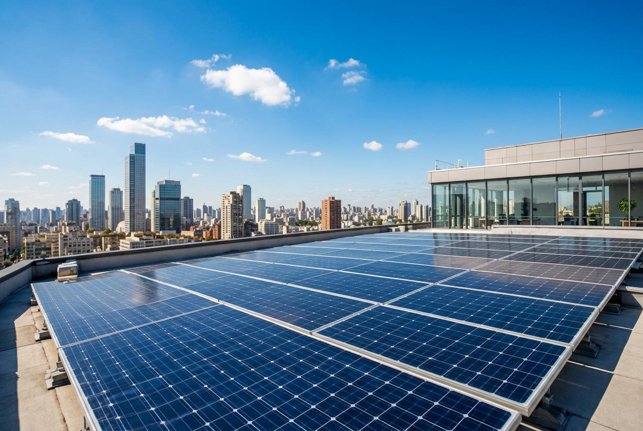 Rooftop solar installation